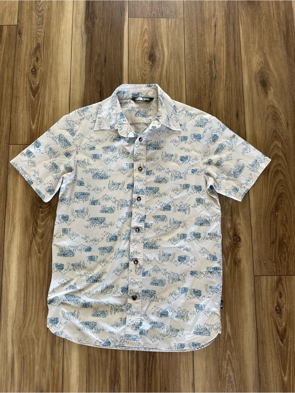 The North Face Men's Short-Sleeve Printed Button-Up Shirt size small